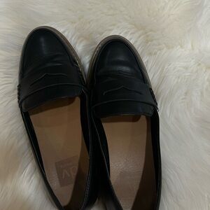 Black Leather women's Loafers